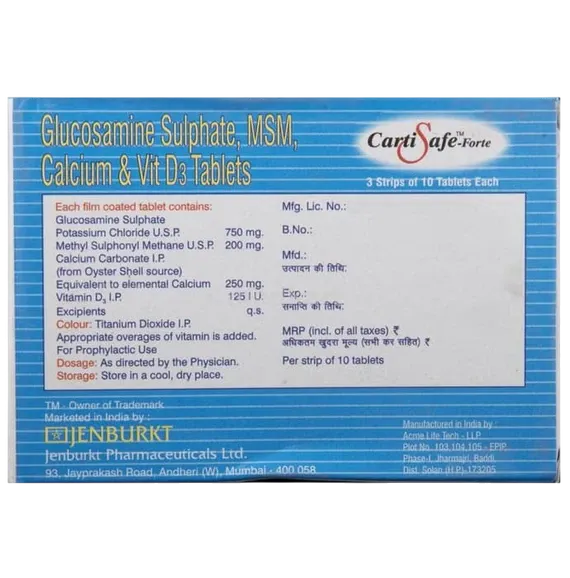 cartisafe forte tablet 10's
